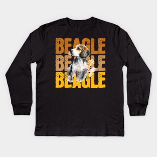 Beagle Funny, Beagle, Beagle Dog Lover, Beagle Lover Kids Long Sleeve T-Shirt